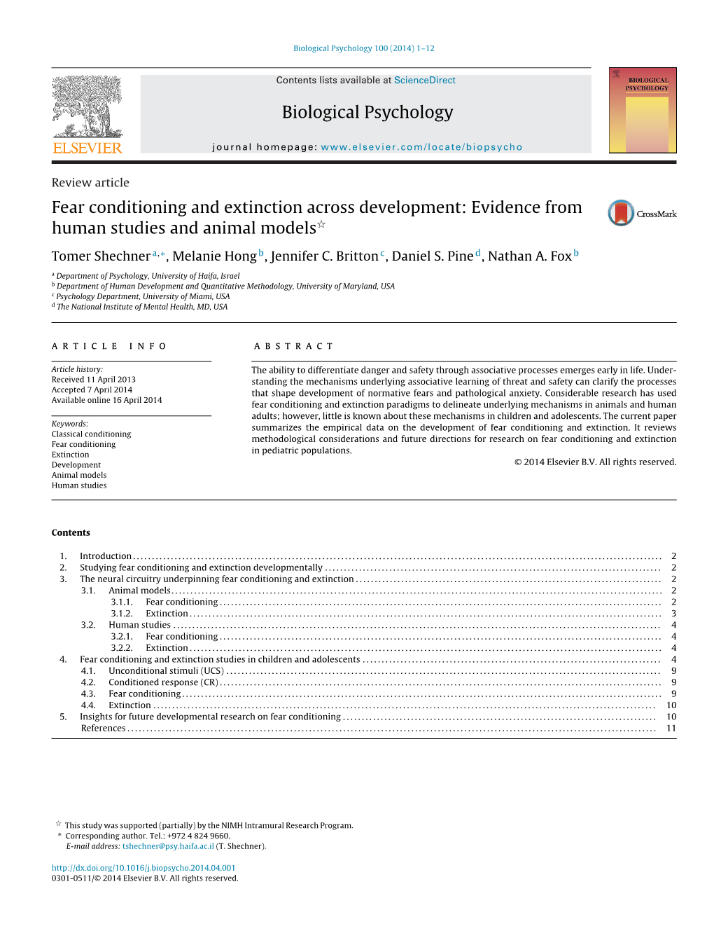 Fear Conditioning and Extinction Across Development: Evidence From