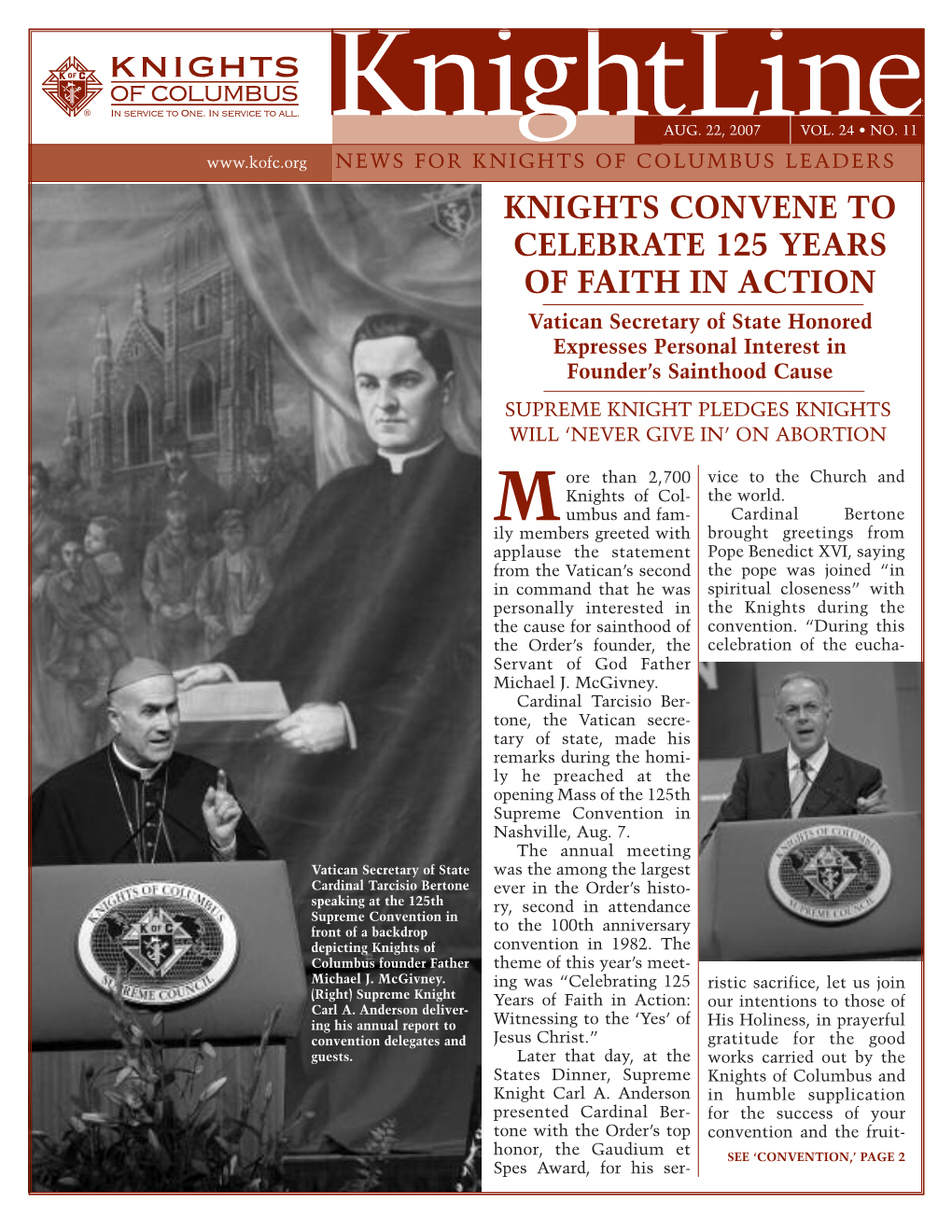 Knights Convene to Celebrate 125 Years of Faith in Action