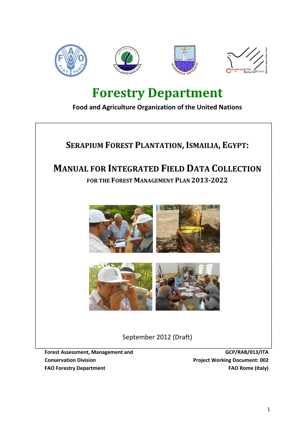 Forestry Department Food and Agriculture Organization of the United Nations