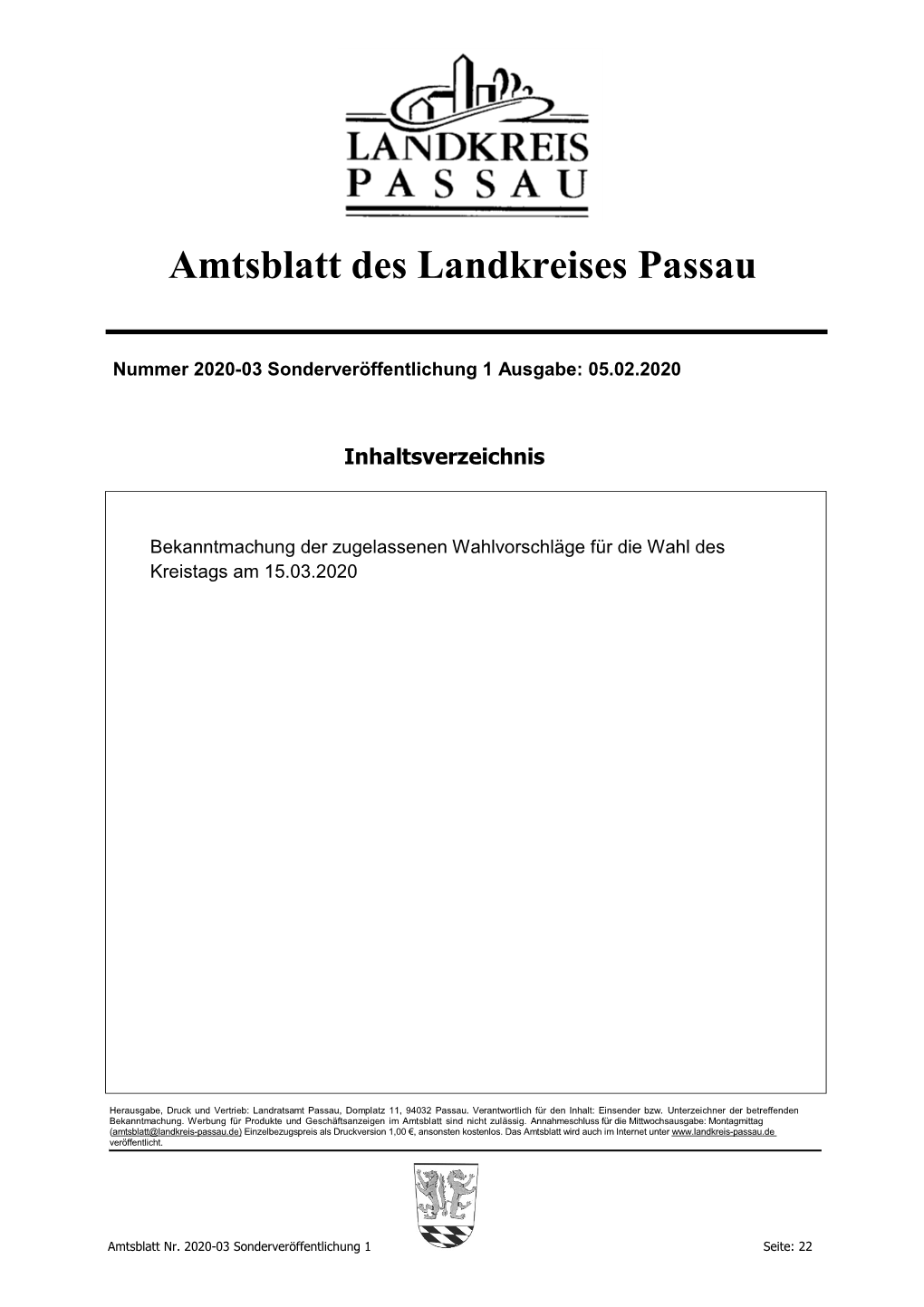 Amtsblatt Nr. 2020-03 Sonderveröffentlichung 1 Seite: 22 Anlage 14 Teil 1 (Zu § 51 Glkrwo)