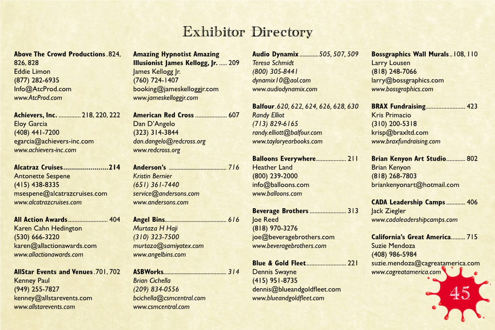 Exhibitor Directory