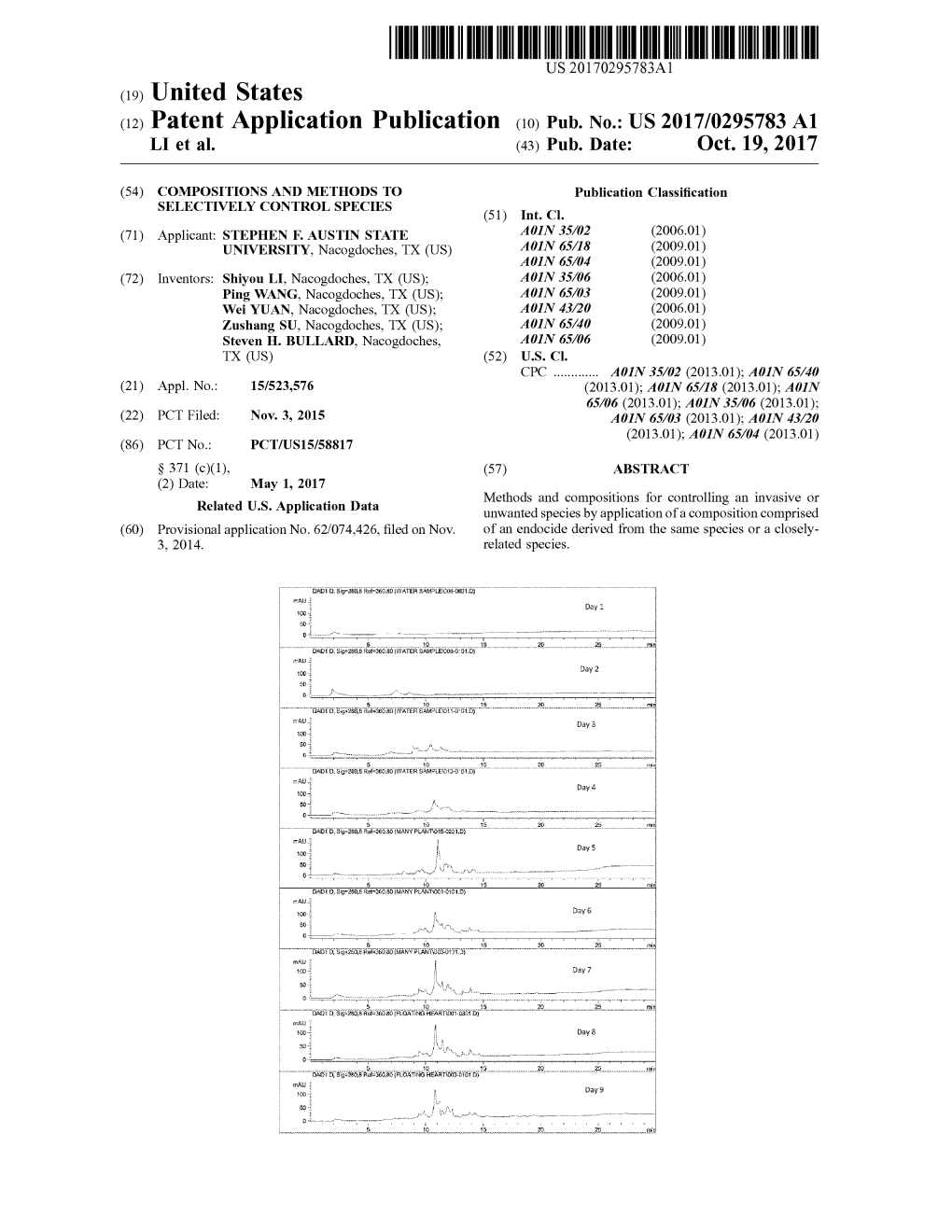 HLUTIRAMOUNTUS 20170295783A1 ( 19) United States (12 ) Patent Application Publication ( 10) Pub