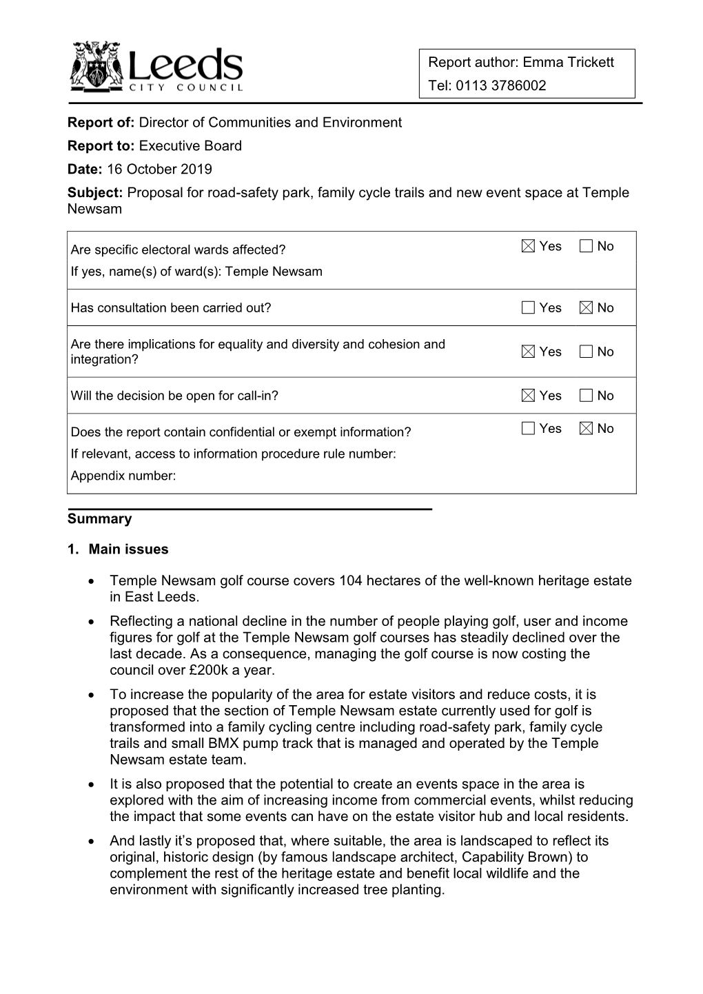 Temple Newsam Cover Report 041019