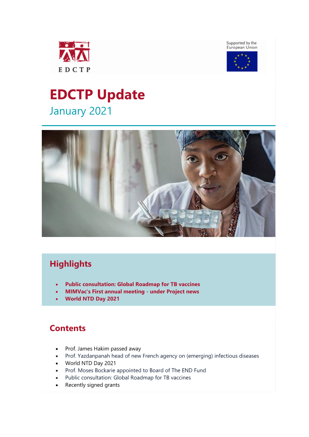 EDCTP Update January 2021