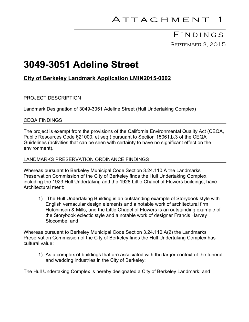 2015-09-03 LPC ATT1 3031-3051 Adeline Findings