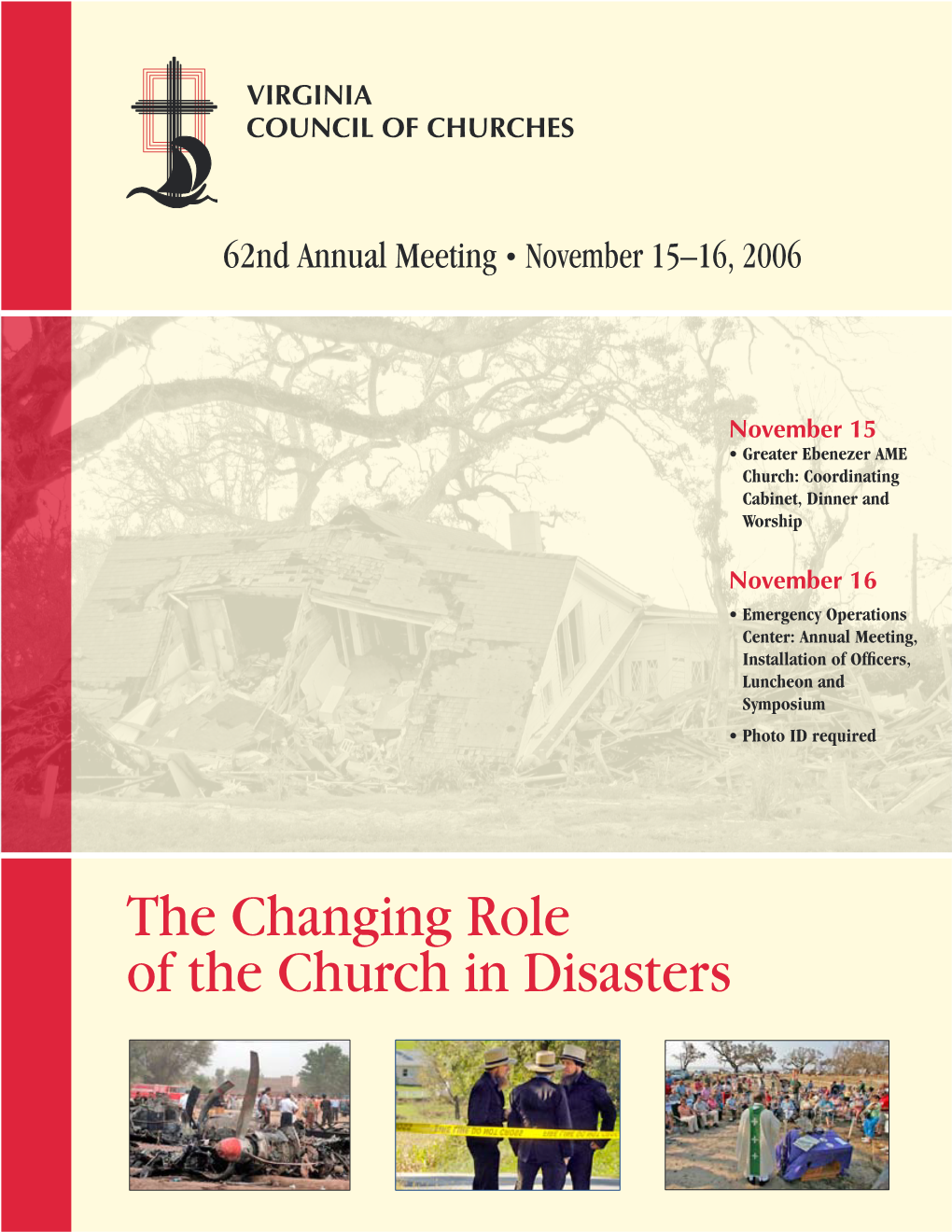 The Changing Role of the Church in Disasters