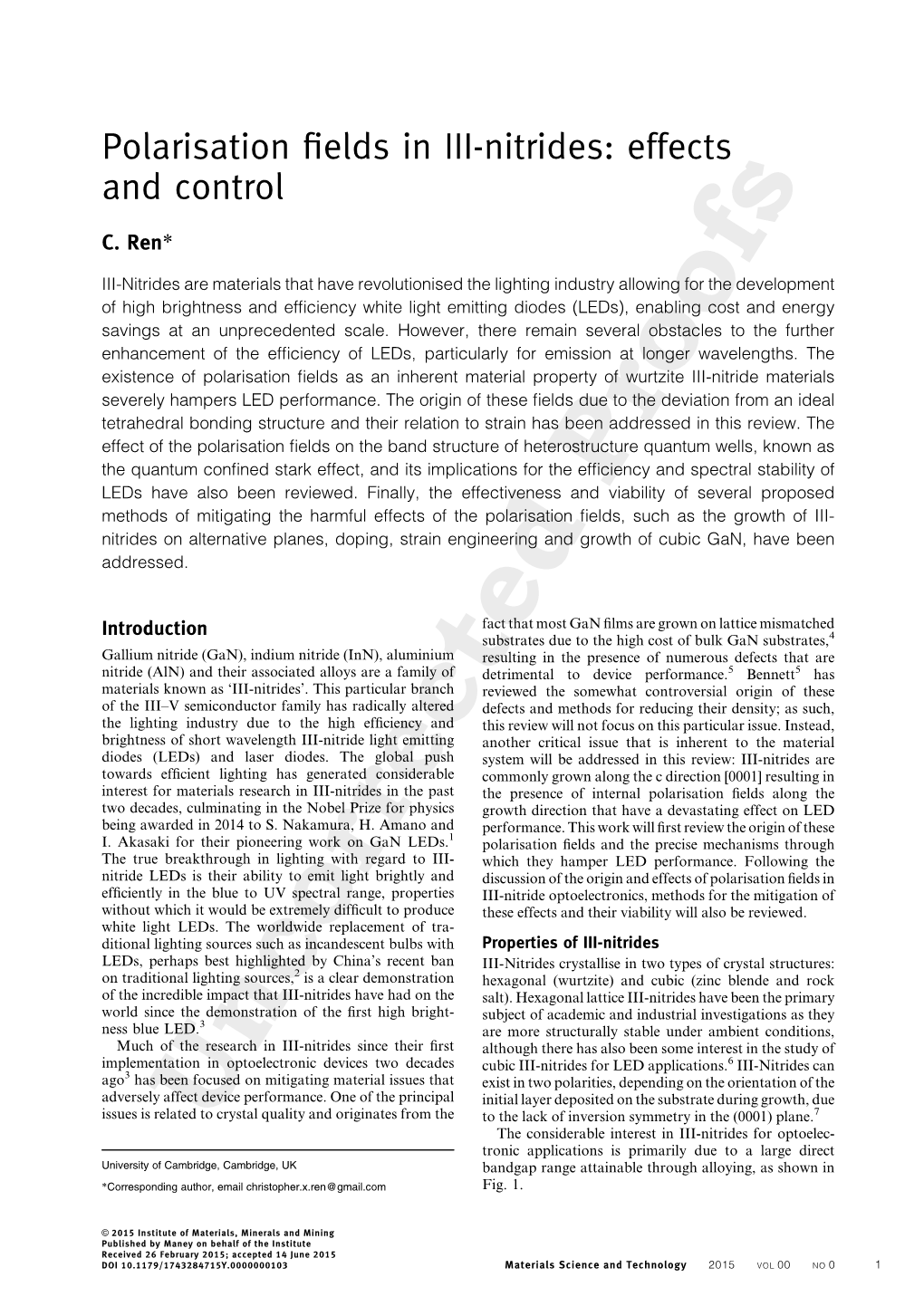 Polarisation Fields in III-Nitrides: Effects and Control