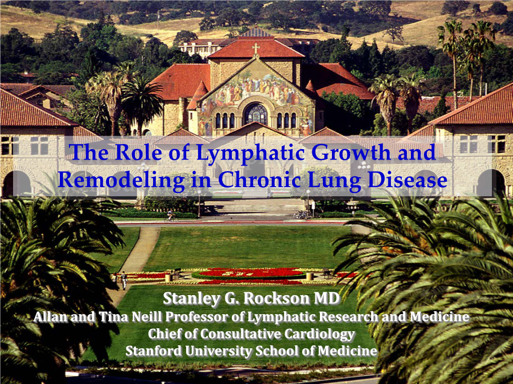 The Role of Lymphatic Growth and Remodeling in Chronic Lung Disease