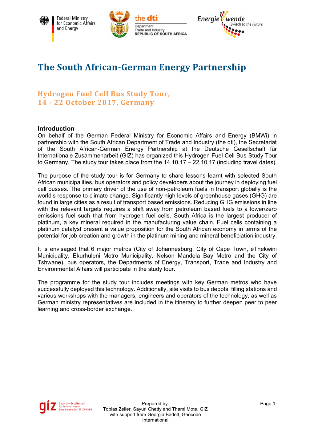 The South African-German Energy Partnership