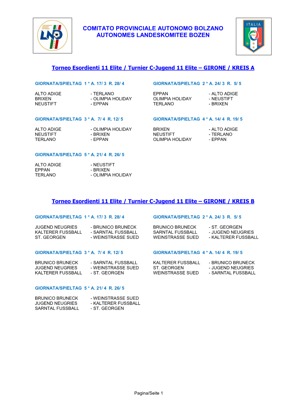 Promozione / Landesliga