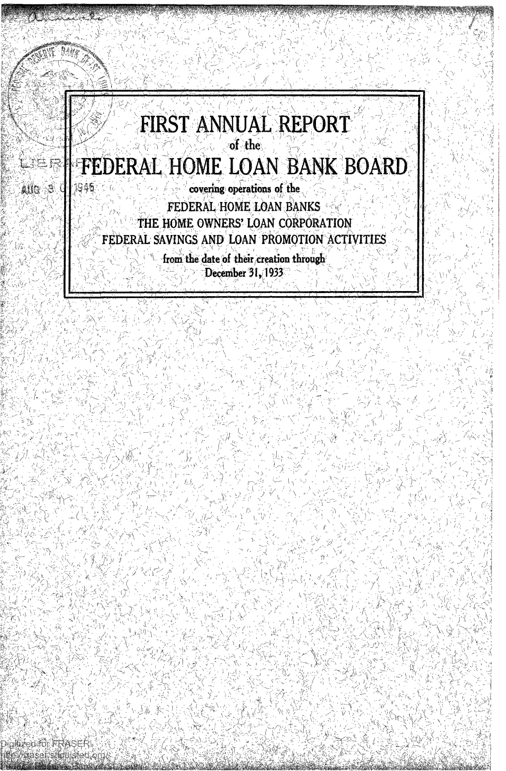 First Annual Report of the Federal Home