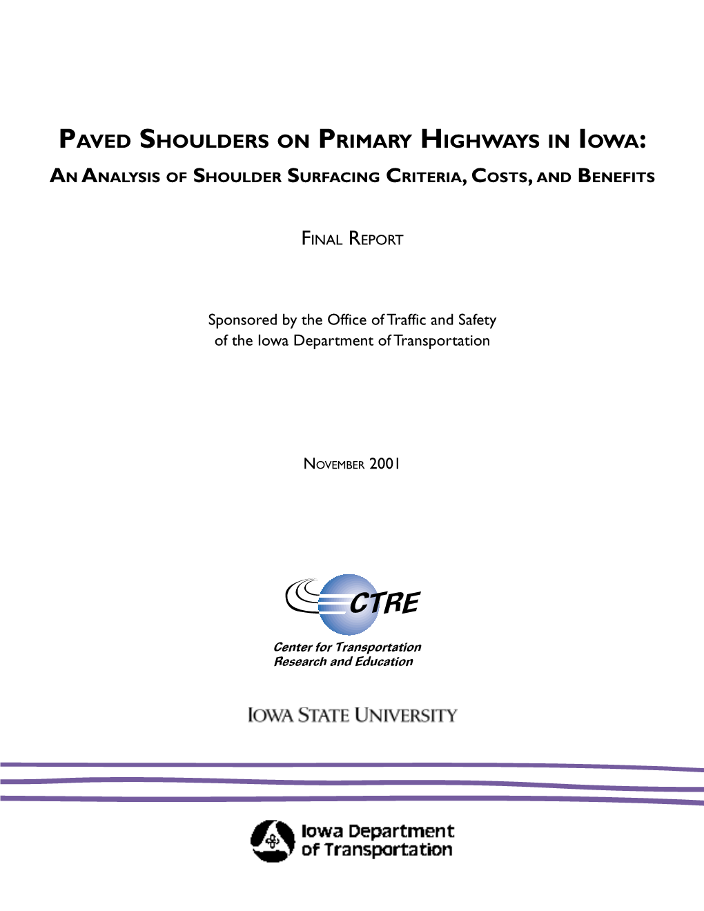 Paved Shoulders on Primary Highways in Iowa