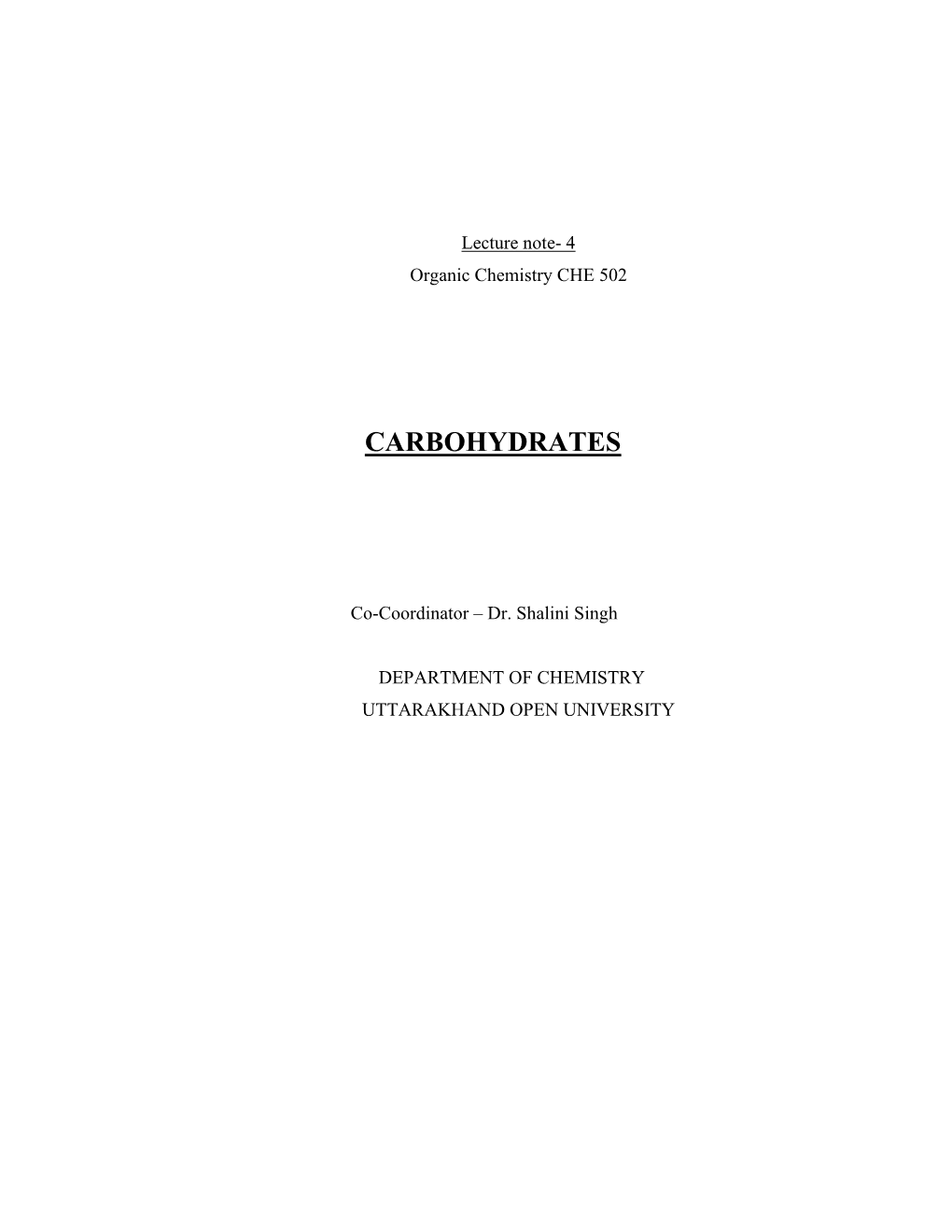 CHEMISTRY LN 4 CARBOHYDRATES-Converted (1).Pdf