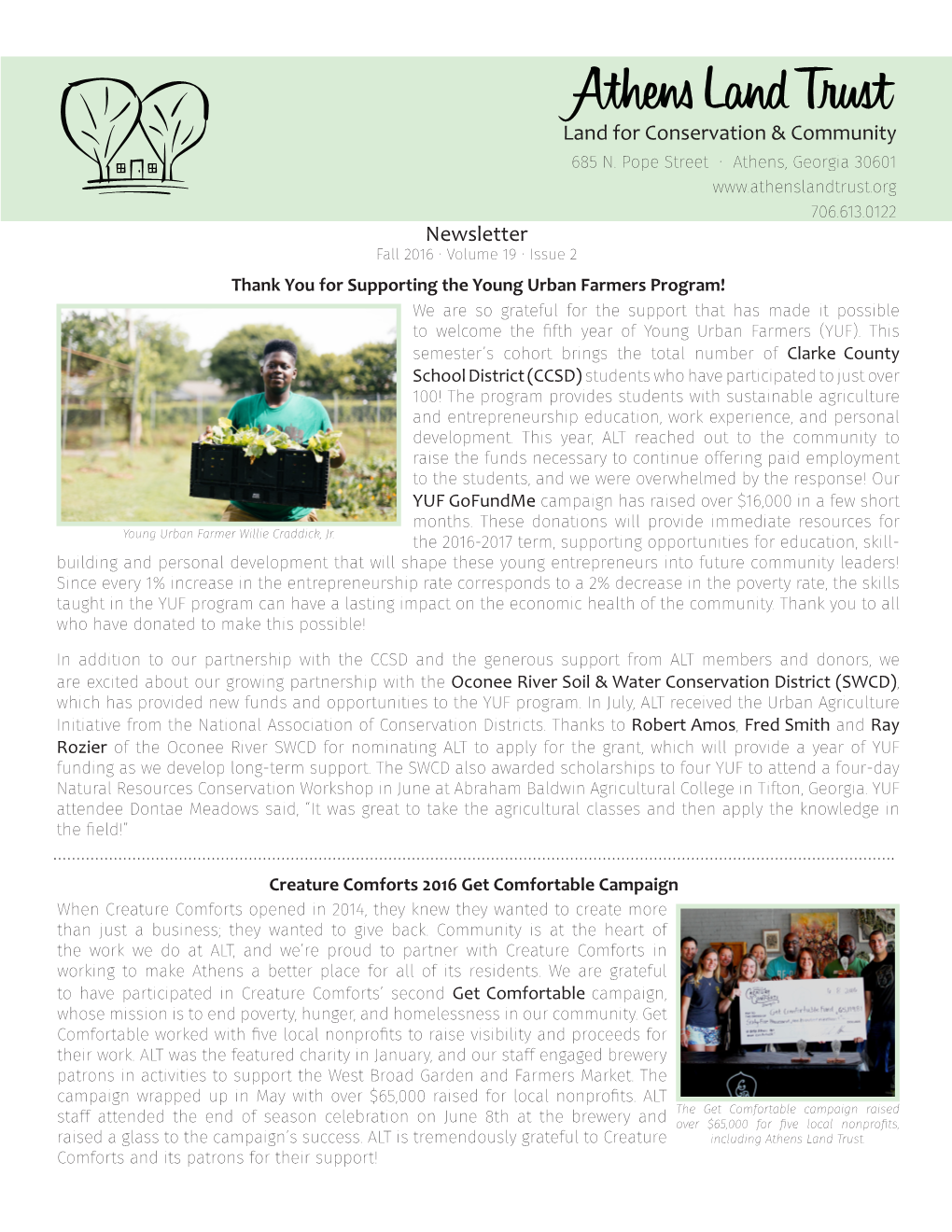Land for Conservation & Community Newsletter