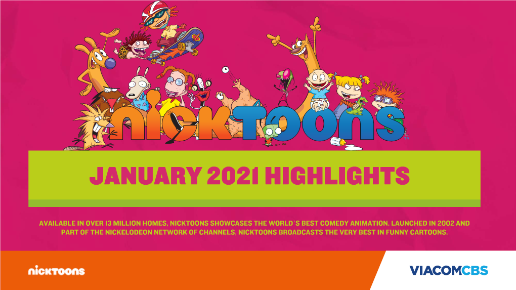 Nicktoons January 2021 Highlights