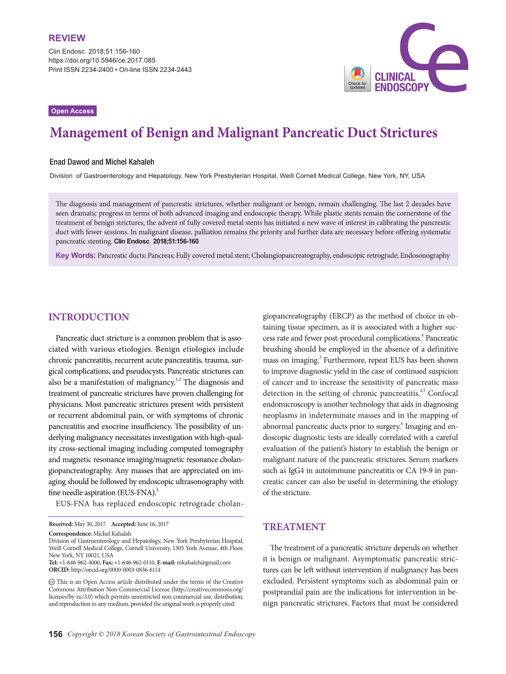 Management of Benign and Malignant Pancreatic Duct Strictures