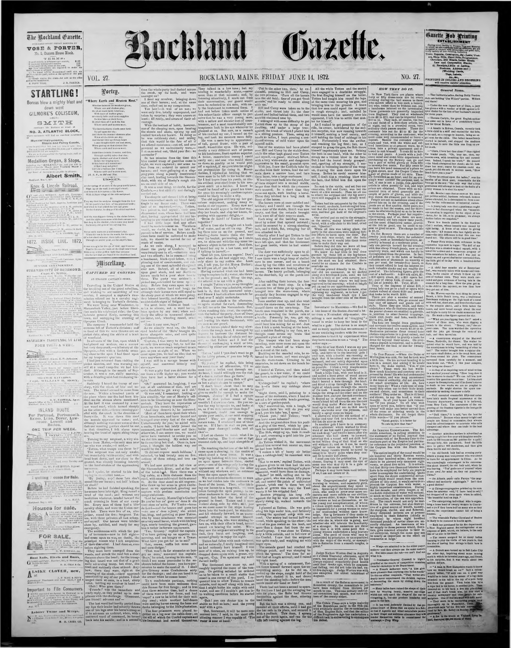 Rockland Gazette : June 14, 1872