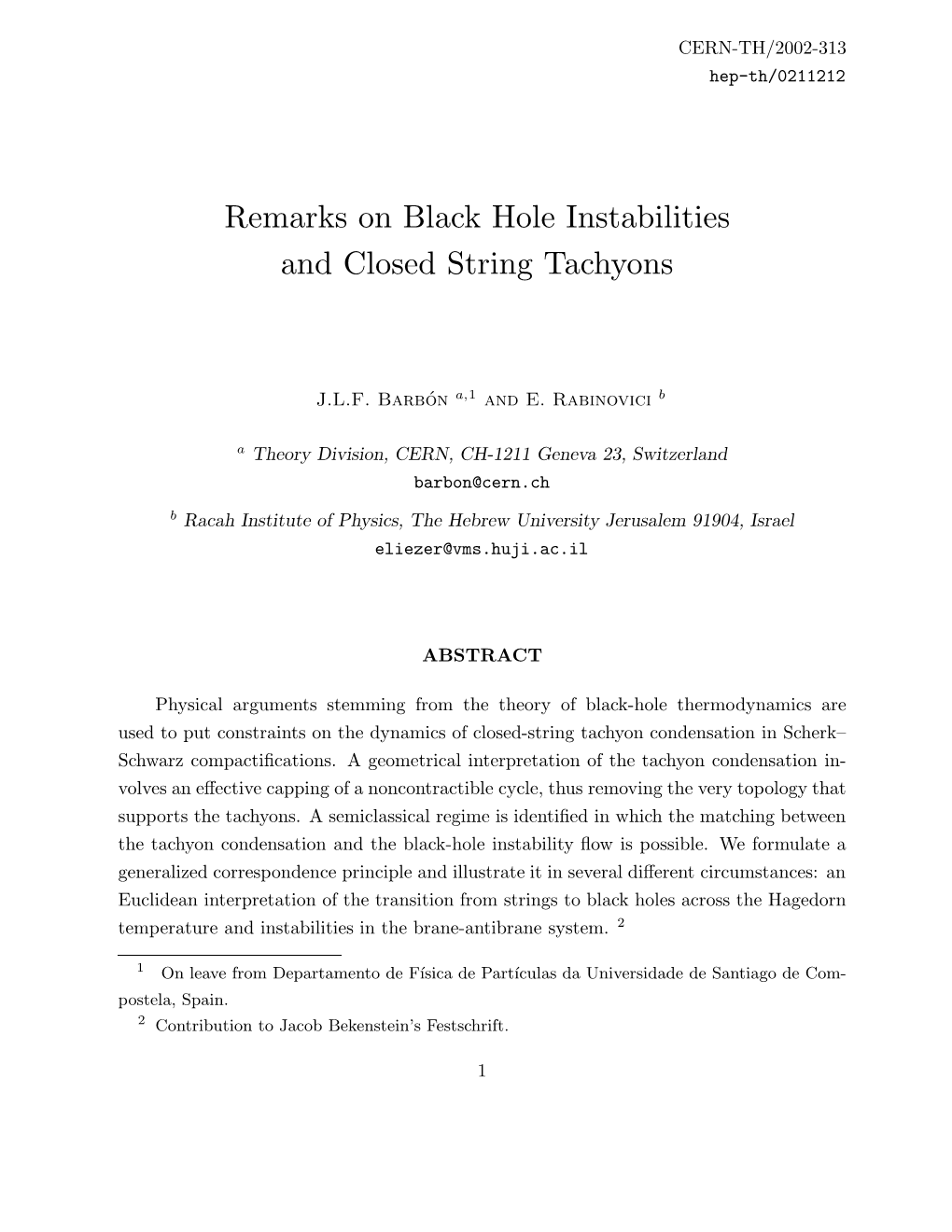 Remarks on Black Hole Instabilities and Closed String Tachyons