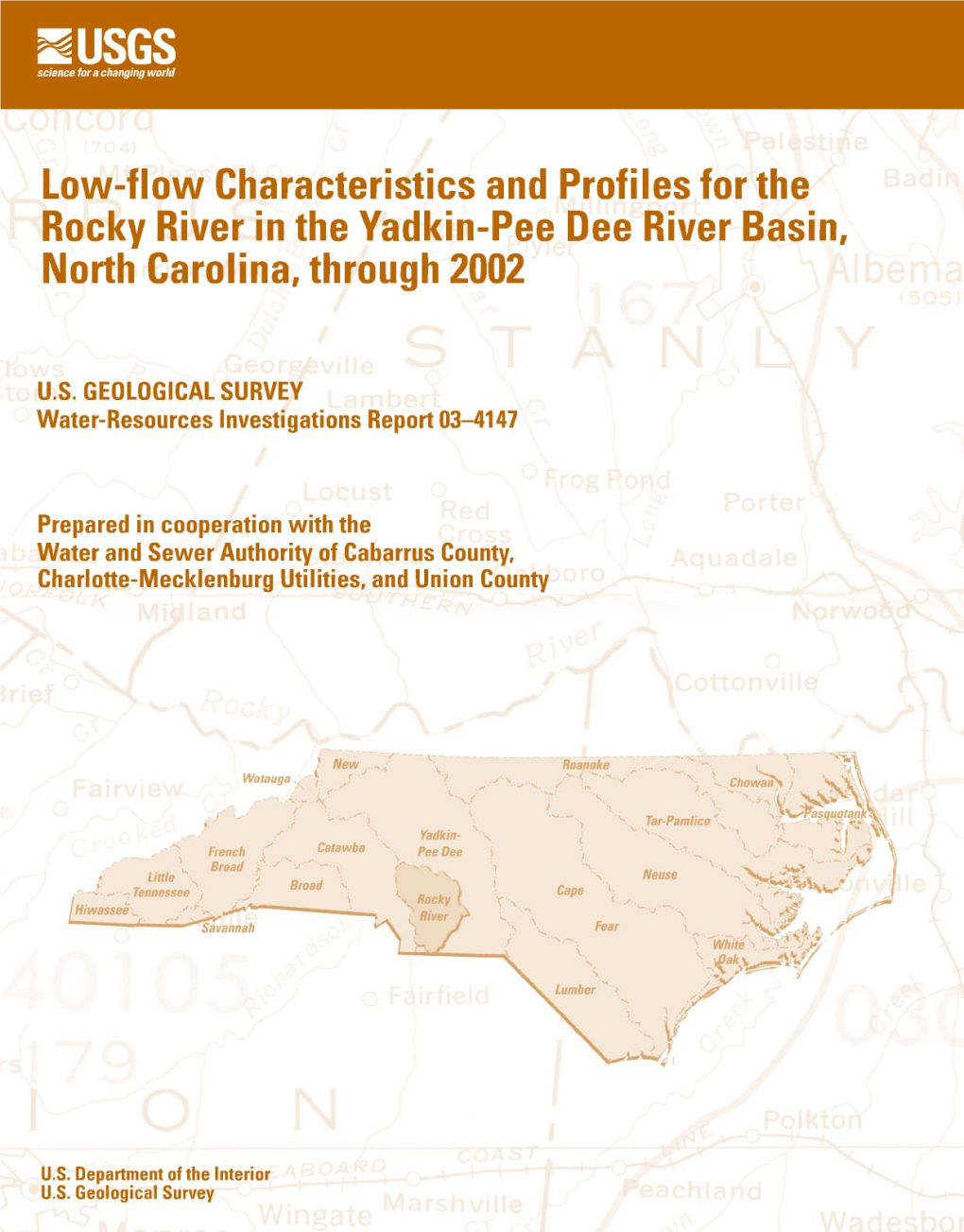 Low-Flow Characteristics and Profiles for the Rocky River in the Yadkin-Pee Dee River Basin, North Carolina, Through 2002