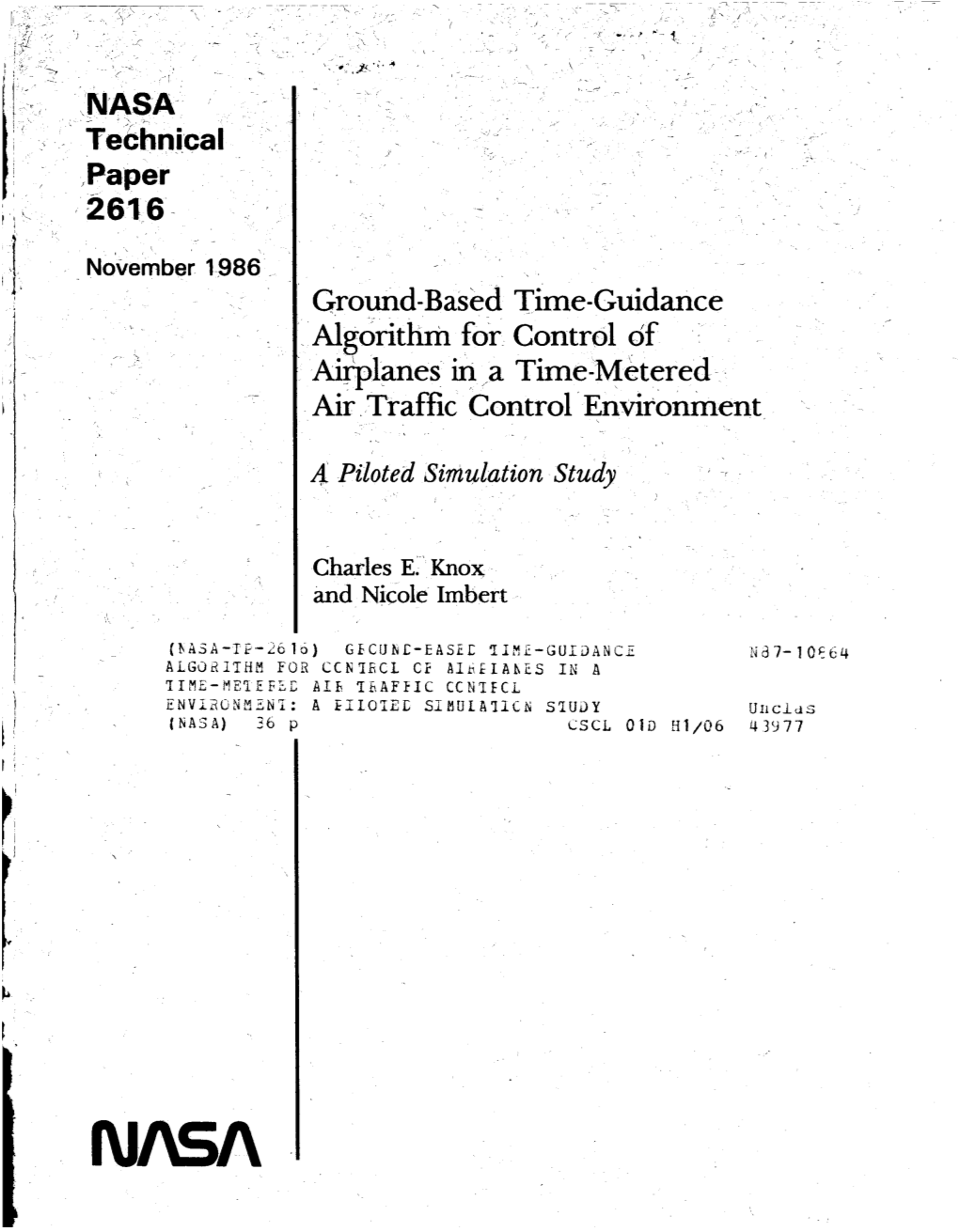 Ground-Based Time-Guidance Algorithm for Control of A$Planes In