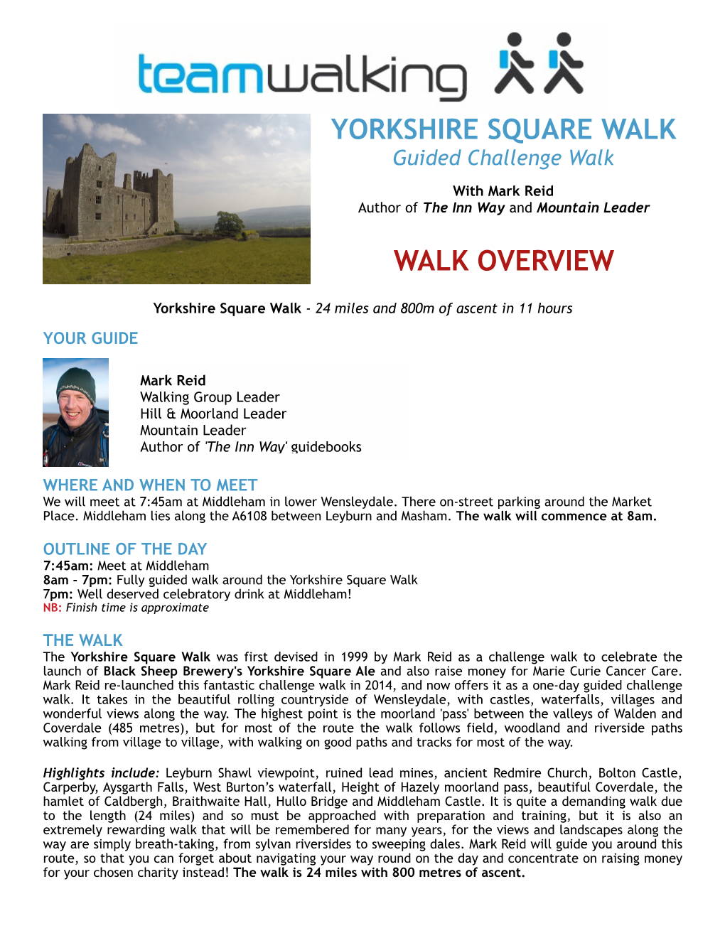 Yorkshire Square Walk Overview