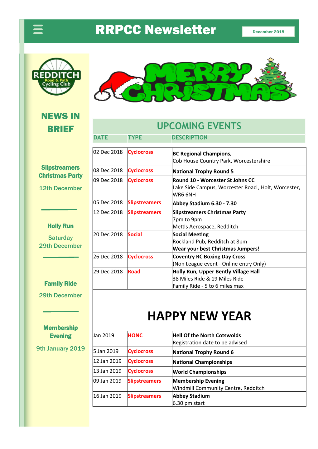 RRPCC Newsletter HAPPY NEW YEAR