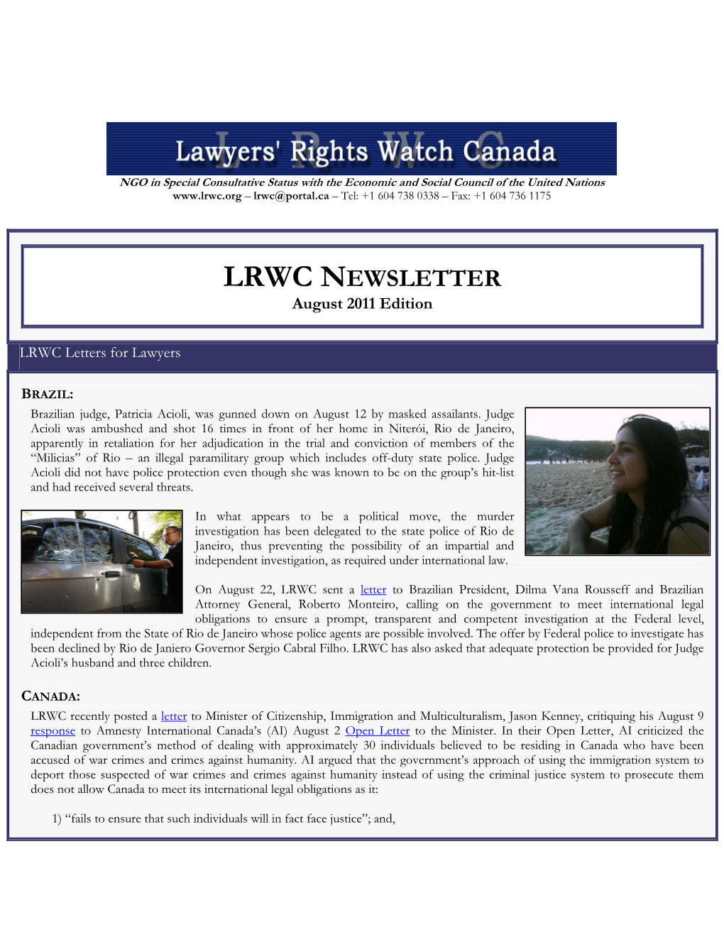 Lrwc Newsletter