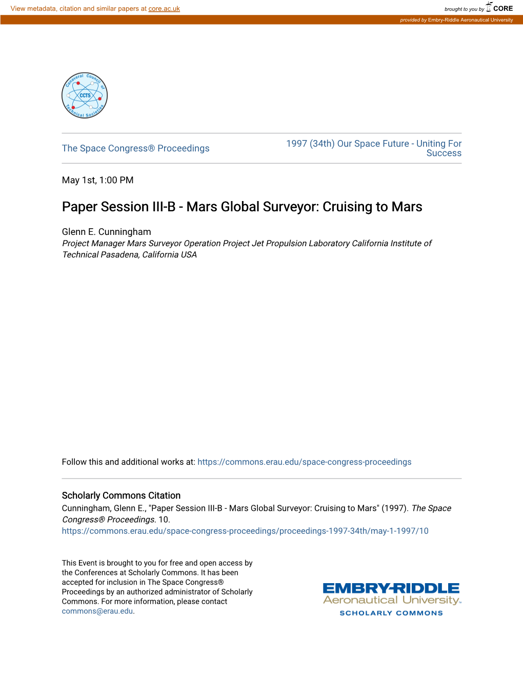 Mars Global Surveyor: Cruising to Mars