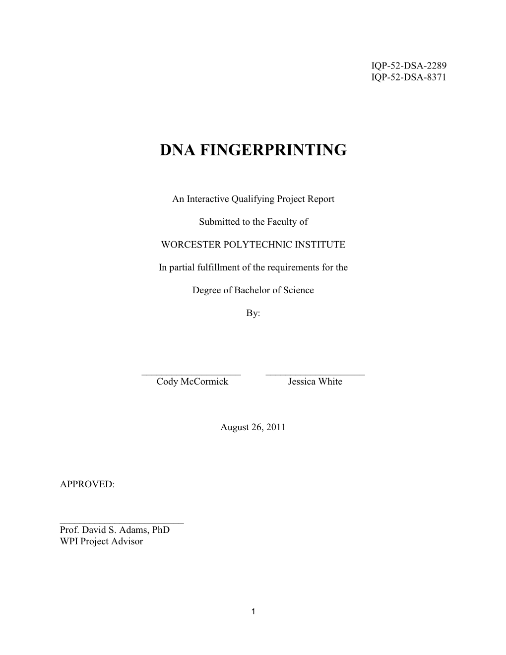 Dna Fingerprinting