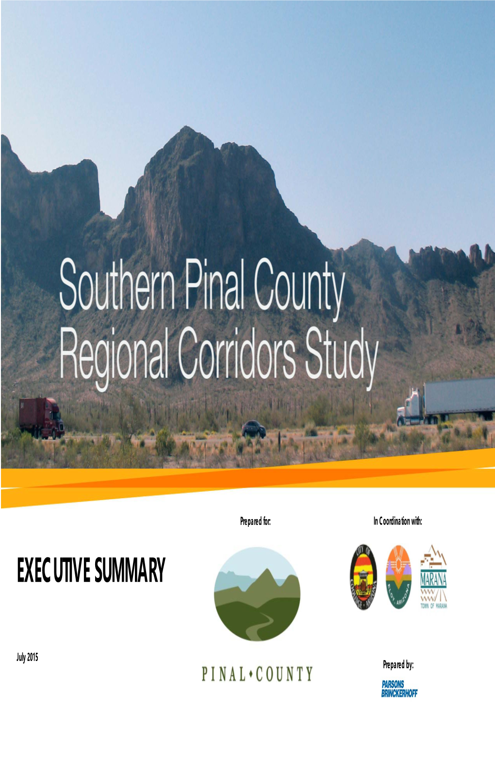 Southern Pinal County Regional Corridor Study Executive Summary