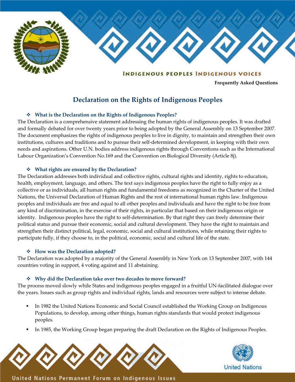 Declaration on the Rights of Indigenous Peoples