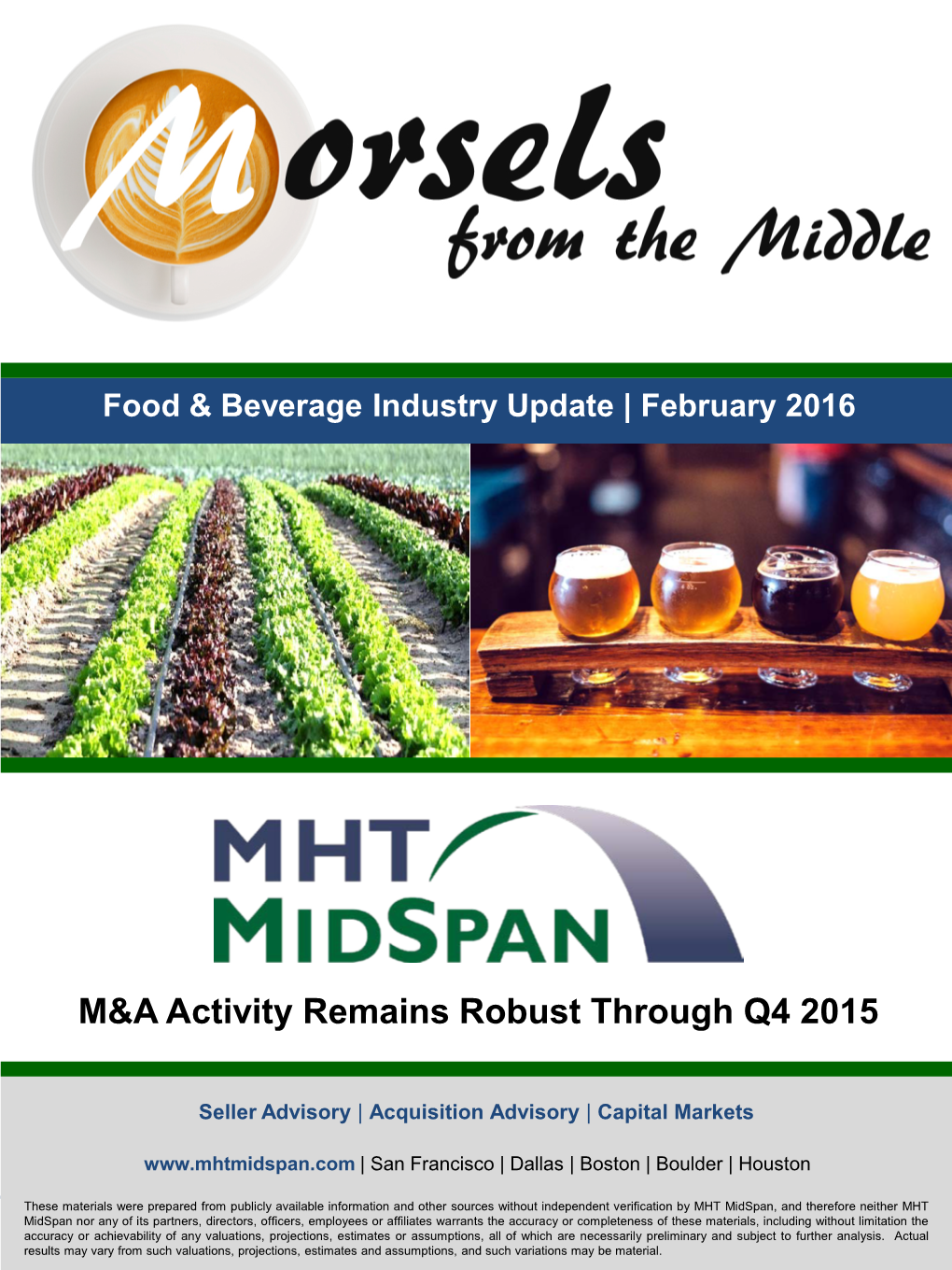 Morsels from the Middle, Food & Beverage Industry Newsletter