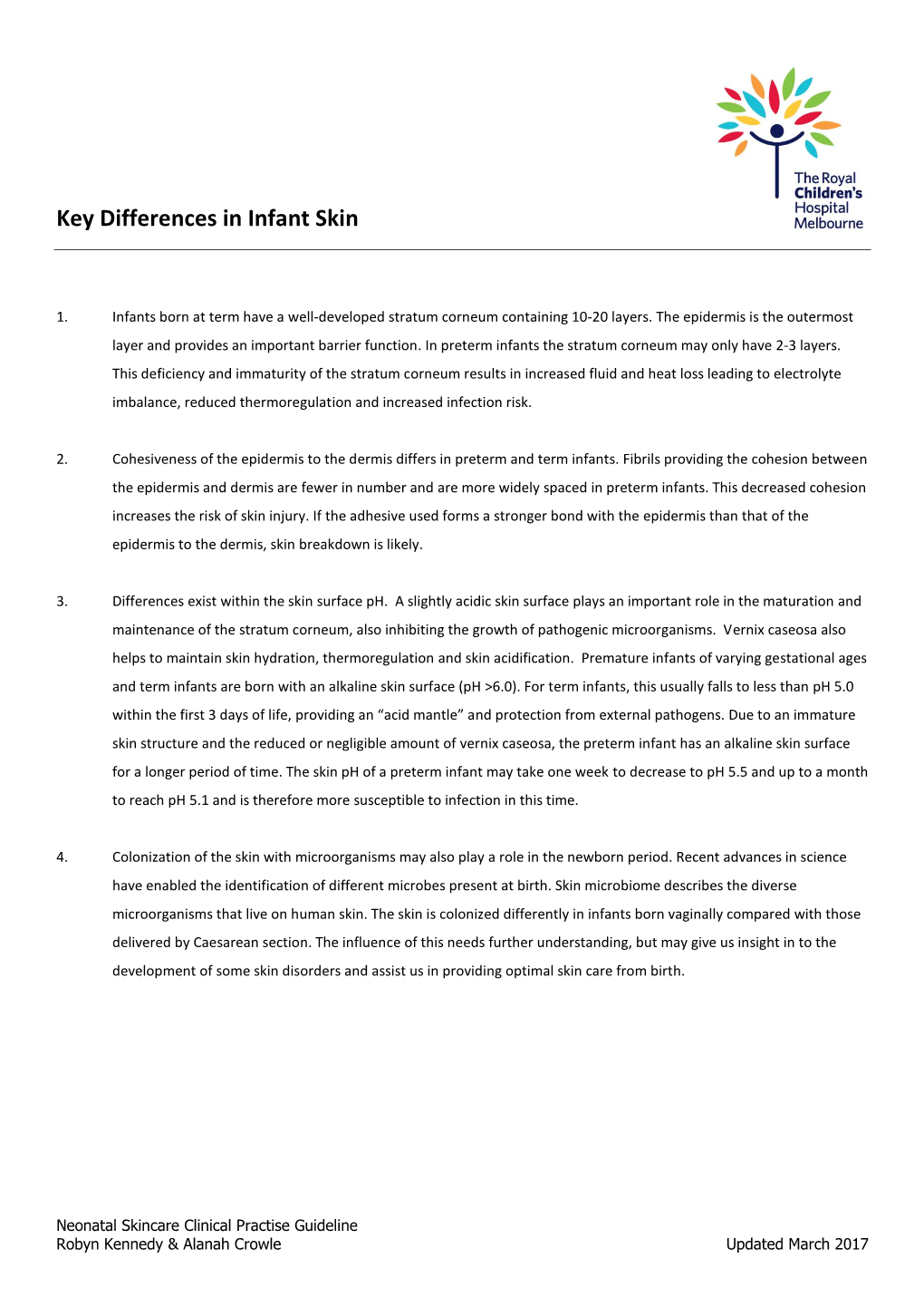 Key Differences in Infant Skin