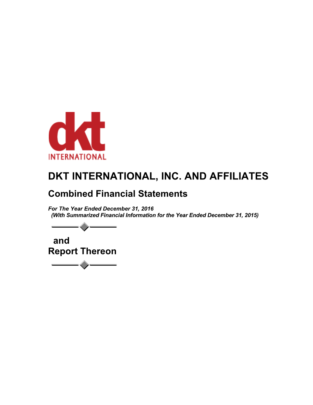 Dkt International, Inc. and Affiliates