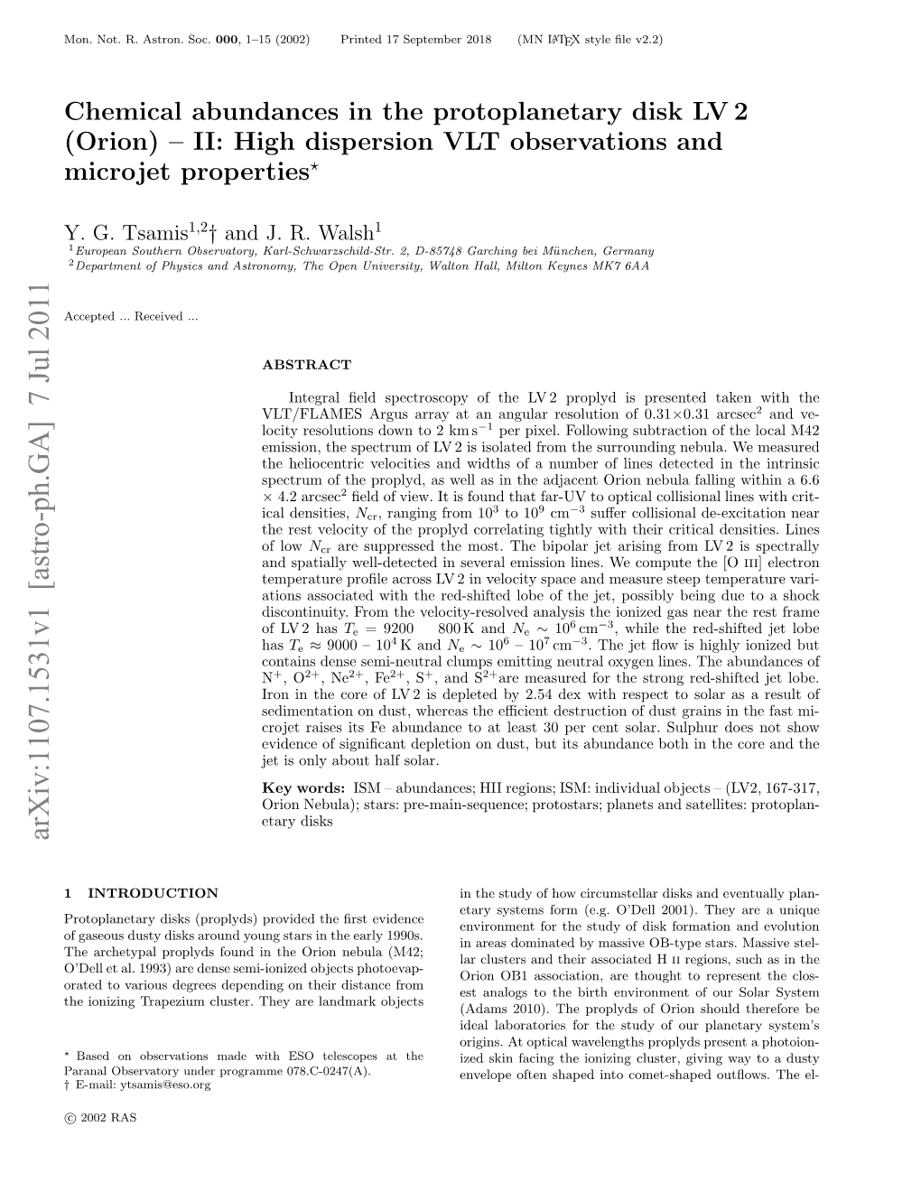 Chemical Abundances in the Protoplanetary Disk LV2 (Orion)-II