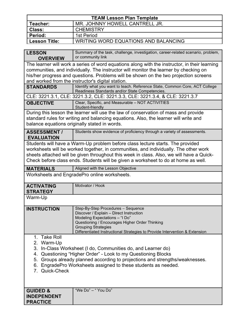 TEAM Lesson Plan Template s1