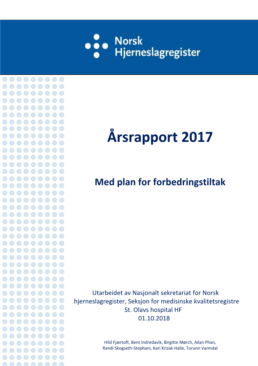 Årsrapport Norsk Hjerneslagregister 2017