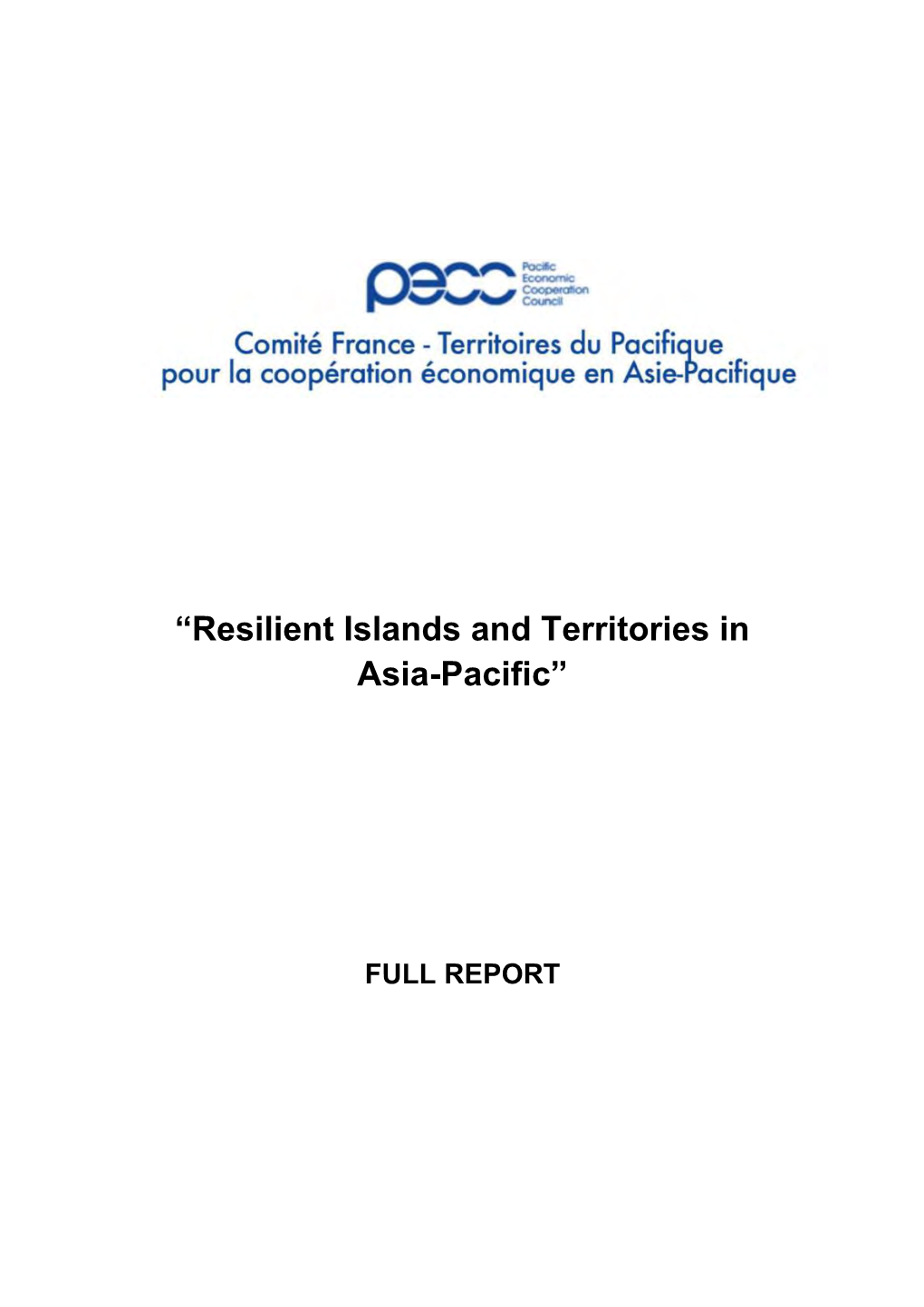 “Resilient Islands and Territories in Asia-Pacific”