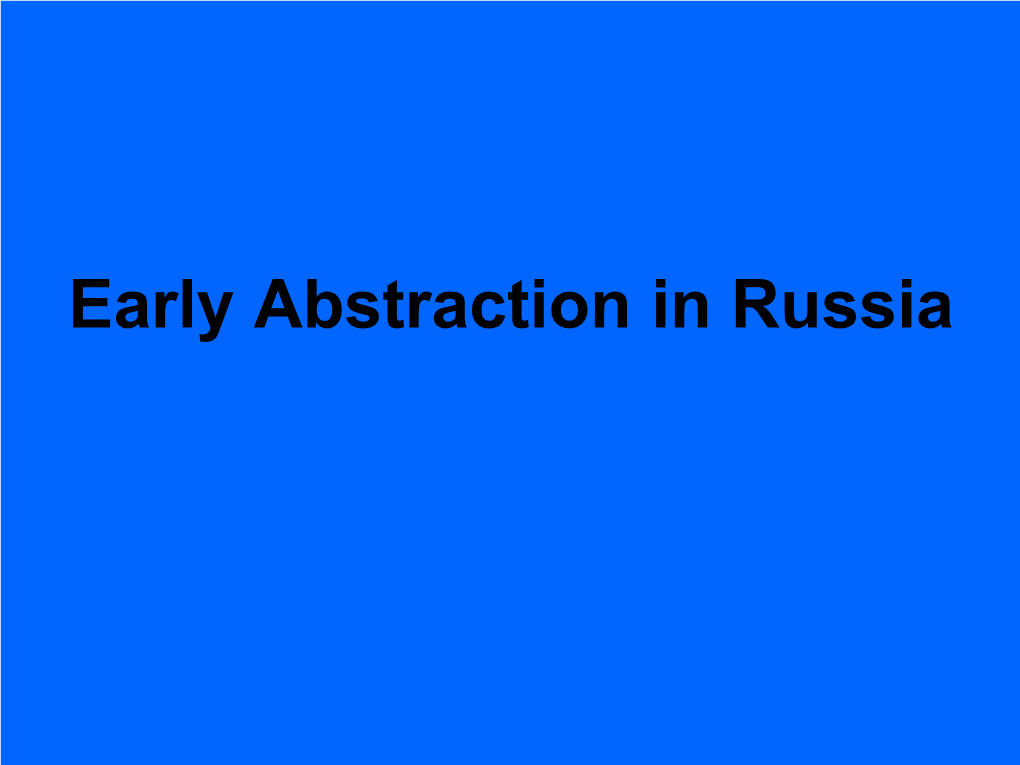 Early Abstraction in Russia Intallation Photograph of Malevich’S Paintings in 0, 10 (Zero-Ten), 1915