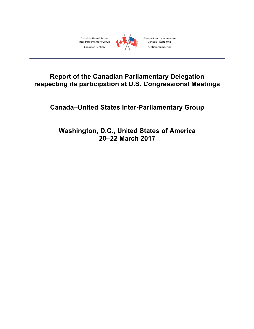 US Congressional Visit -- Washington, D.C., United States Of