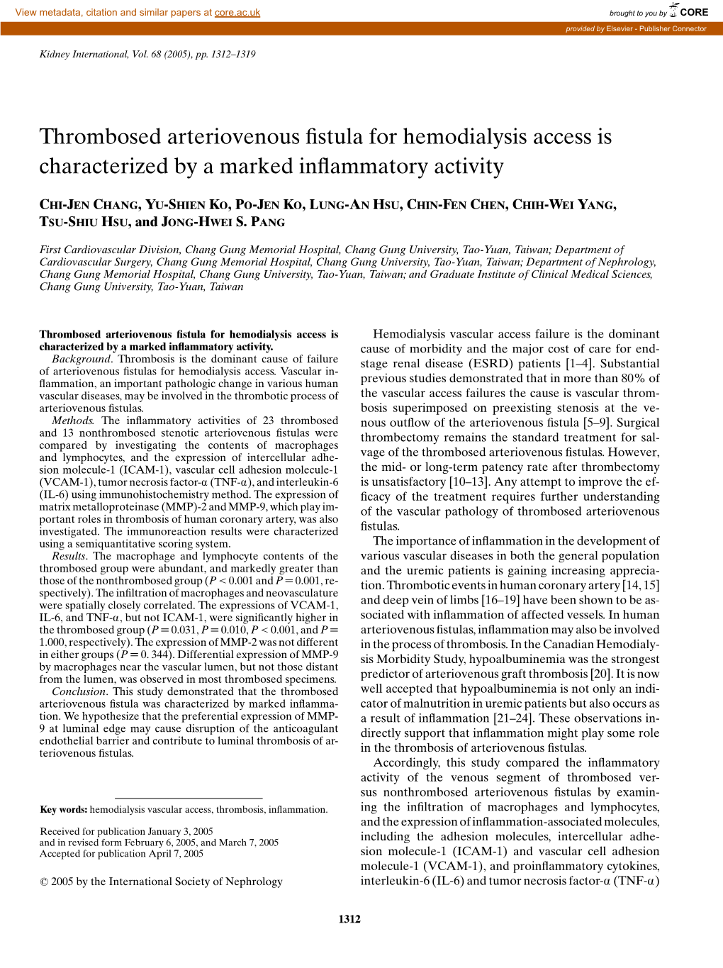 Thrombosed Arteriovenous Fistula for Hemodialysis Access Is