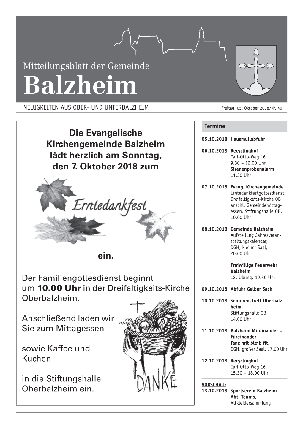 Mitteilungsblatt KW 40/18