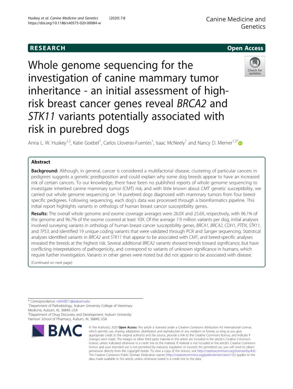 Whole Genome Sequencing for The
