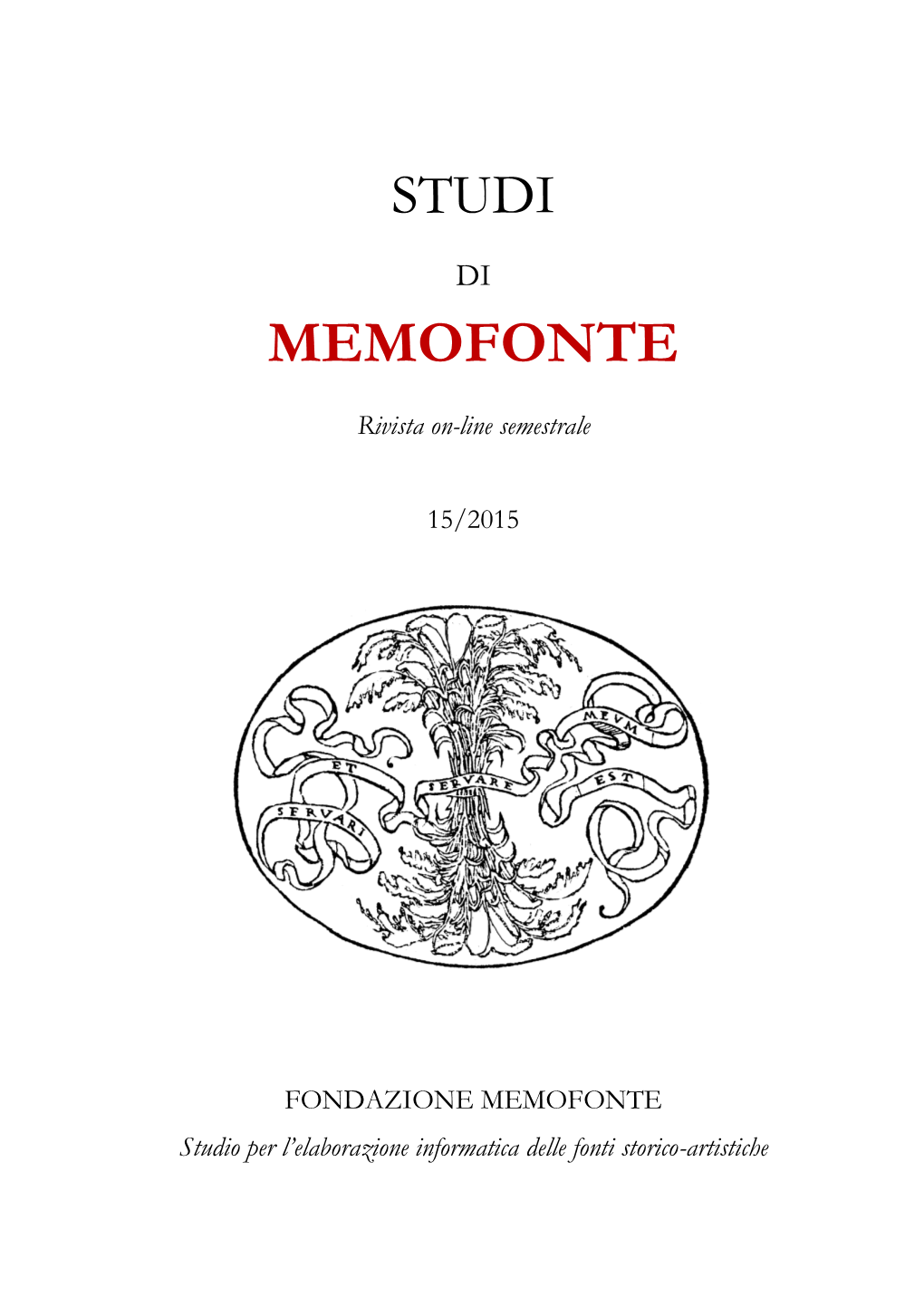 MEMOFONTE Rivista On-Line Semestrale