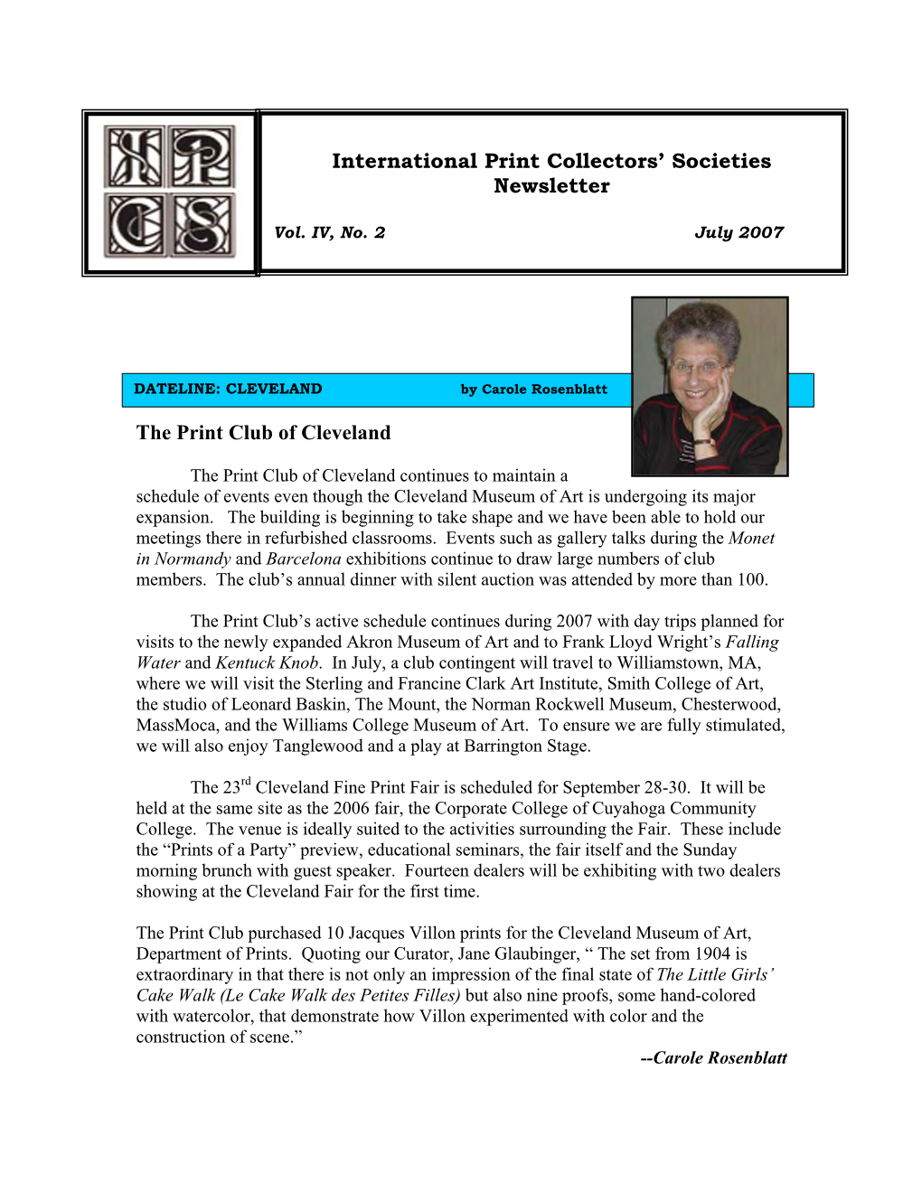 IPCS Newsletter July 2007 Read Only