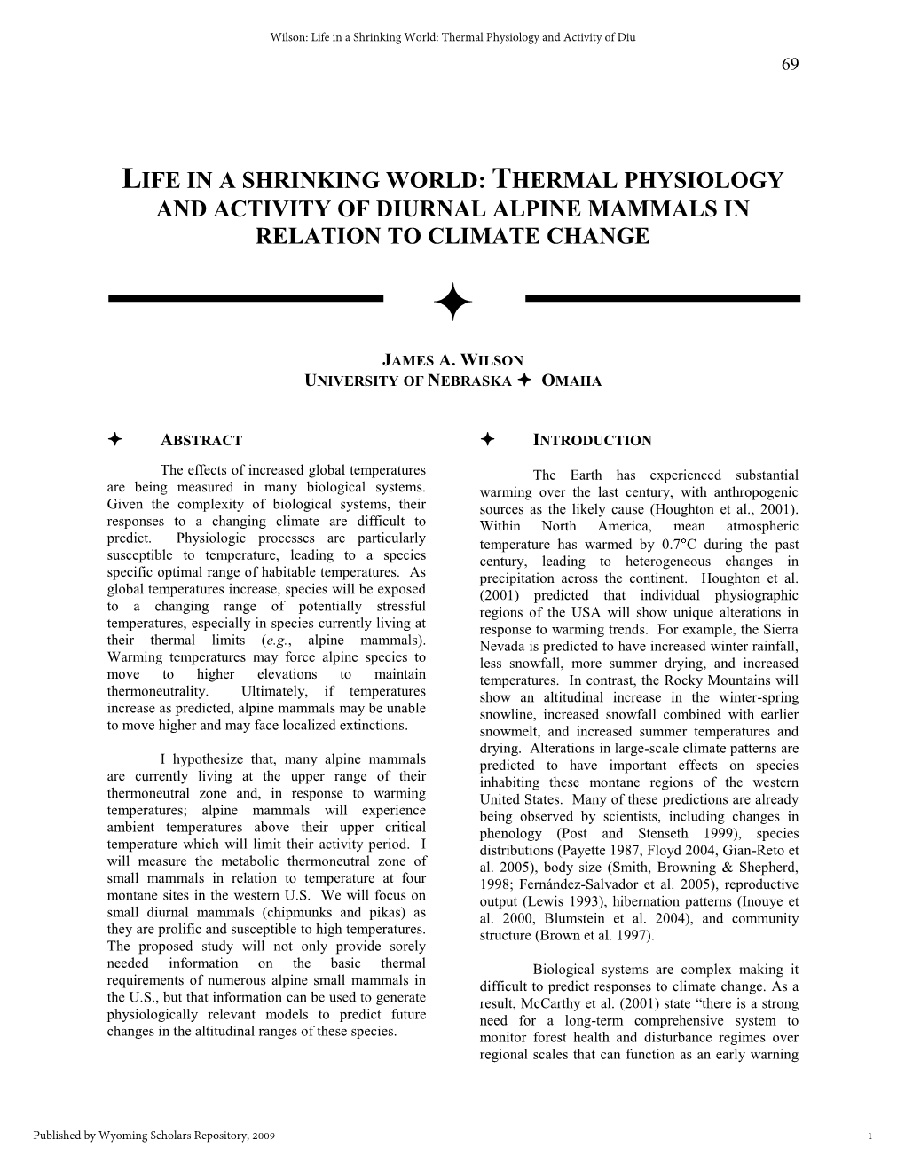 Thermal Physiology and Activity of Diurnal Alpine Mammals in Relation to Climate Change