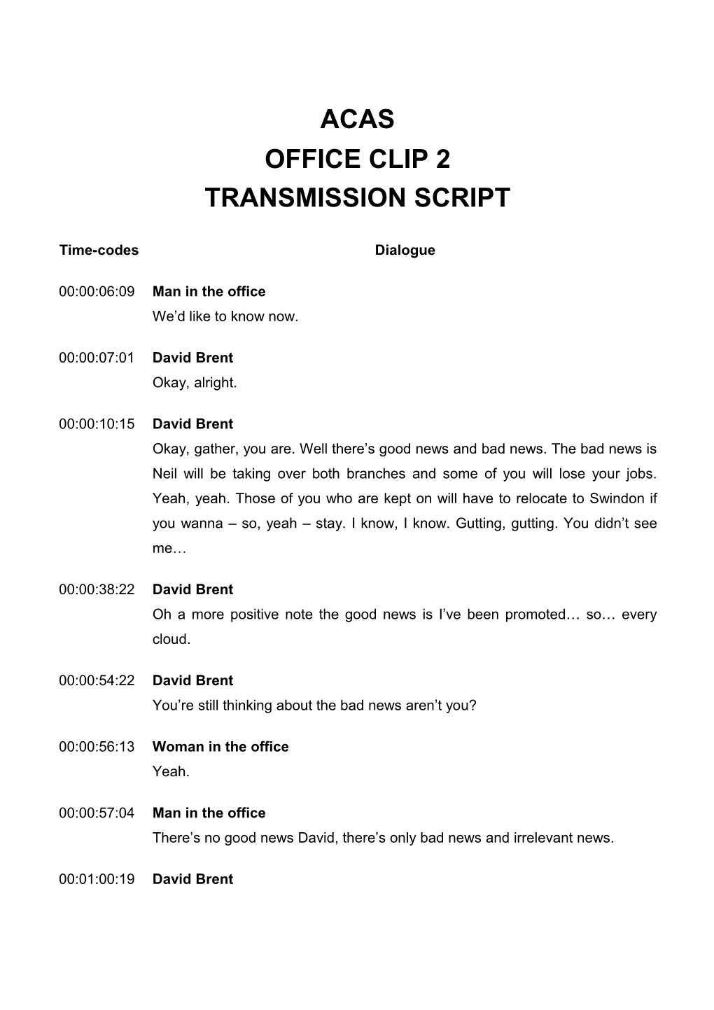 Transmission Script