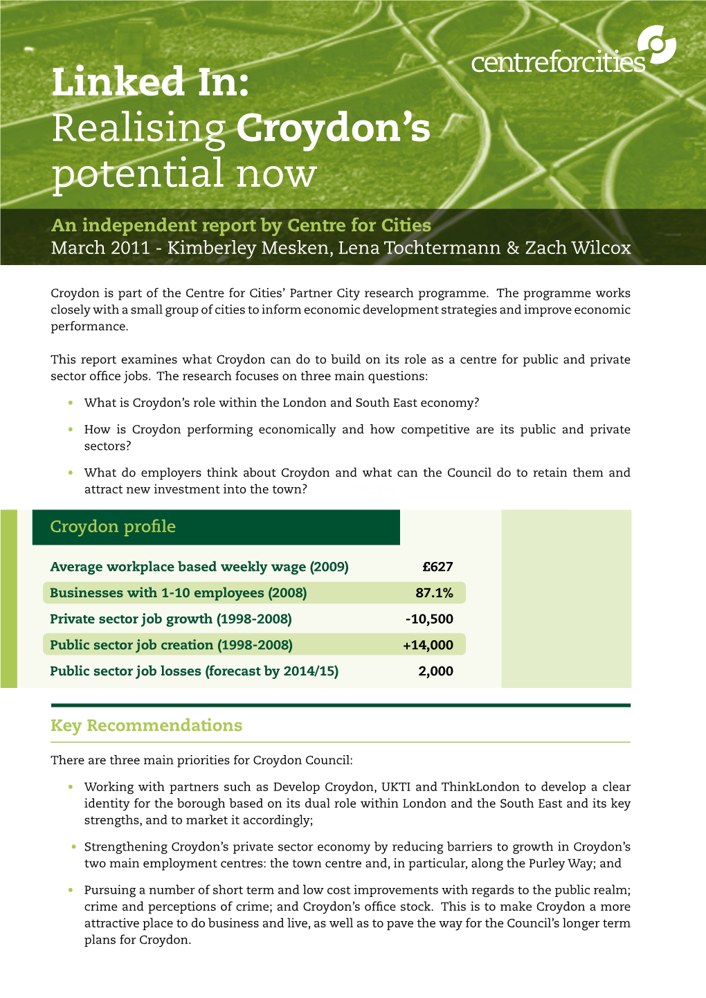 Linked In: Realising Croydon's Potential