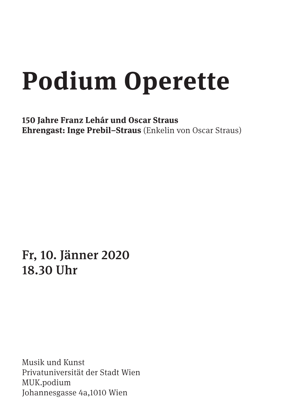 Podium Operette