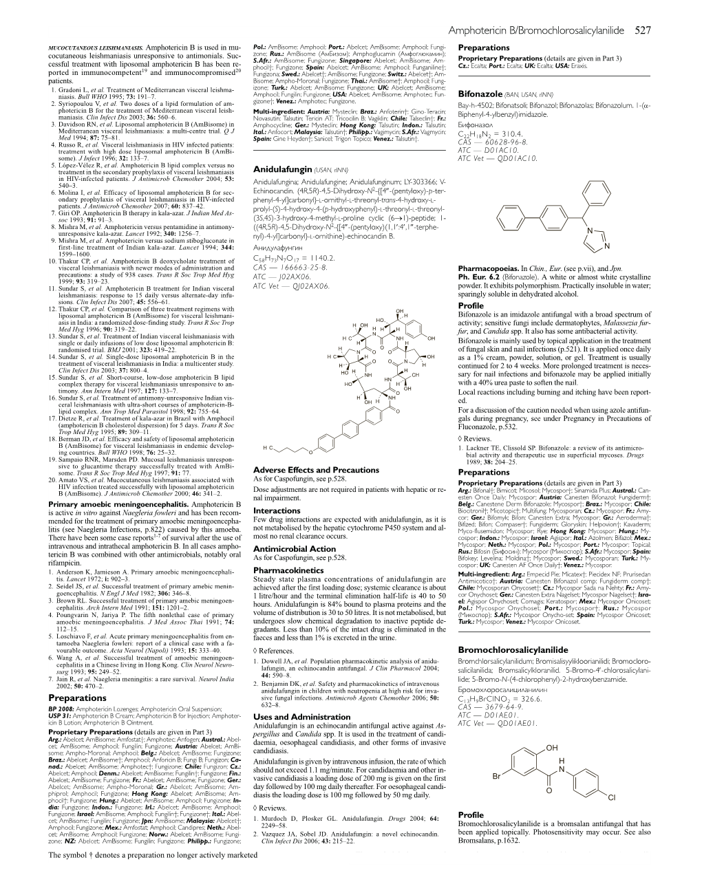 Amphotericin B/Bromochlorosalicylanilide 527